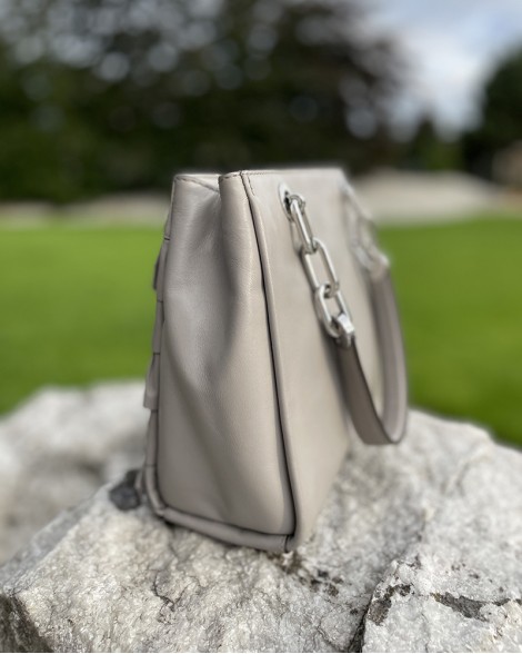 Kabelka dámská Michael Kors šedá s řasením